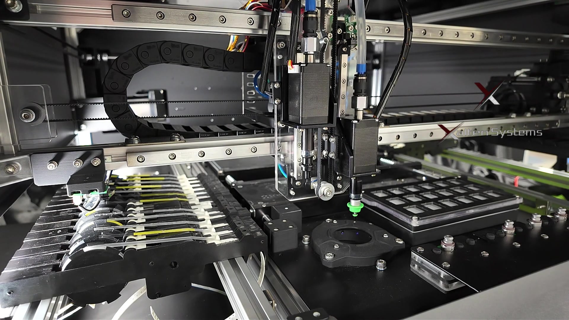 SMT pick and place machine in operation